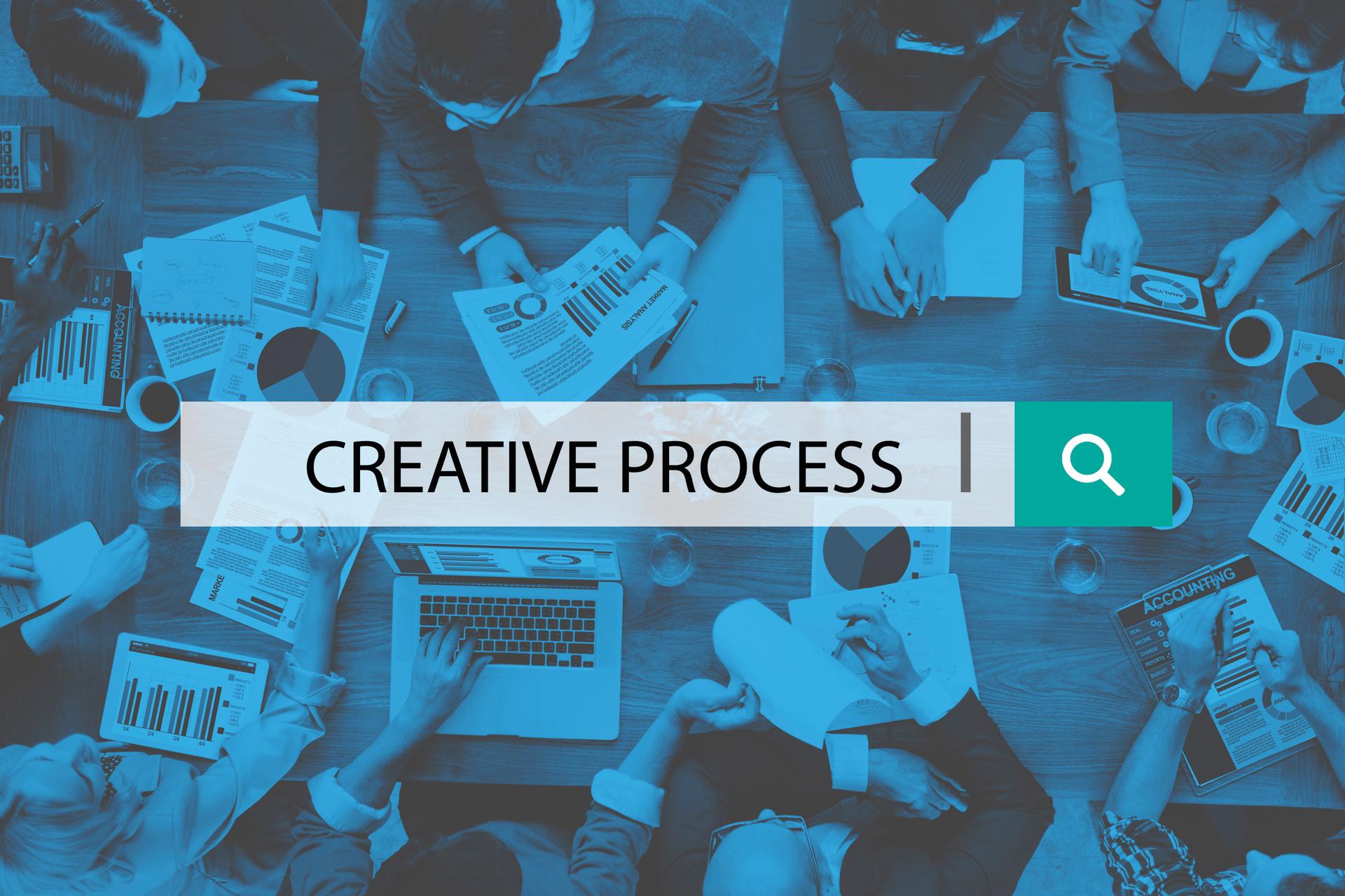 Creative Process Design Brainstorm Thinking Vision Ideas Concept