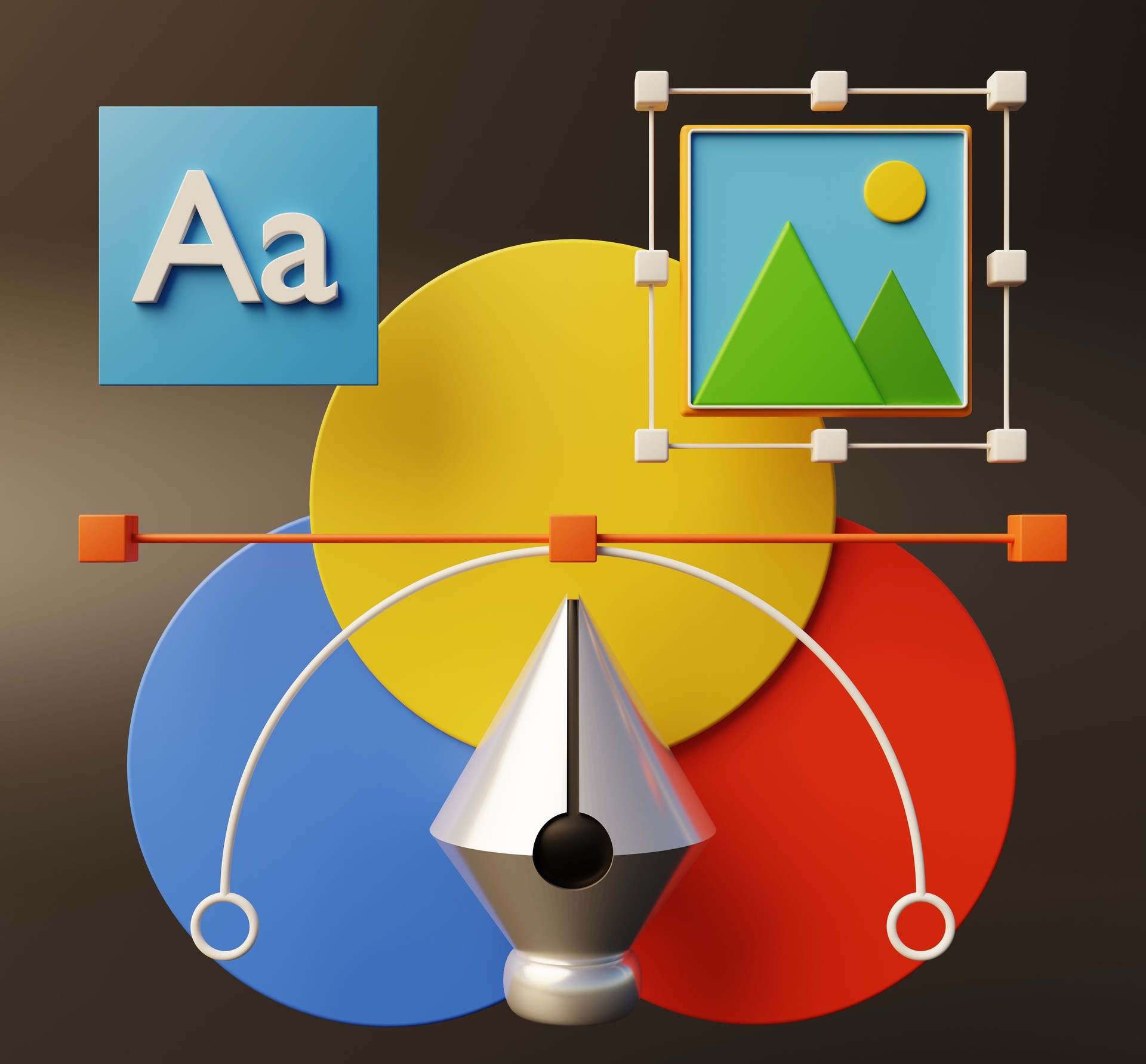 Graphic design software for digital image editing and vector graphics creation